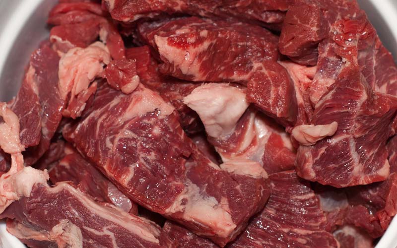 Meat ready to be ground