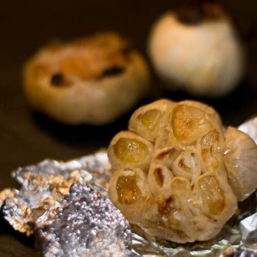 Three versions of roast garlic