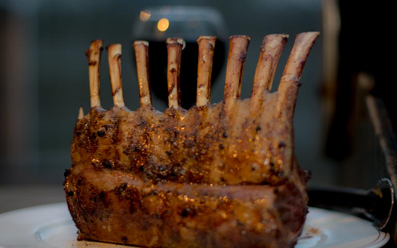 Use a grill to finish the lamb gives you the best of both worlds