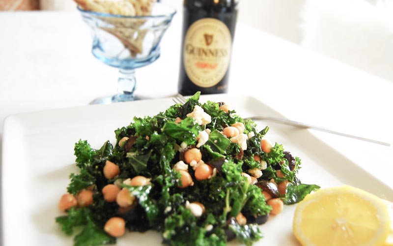 The salad has a light citrus flavor