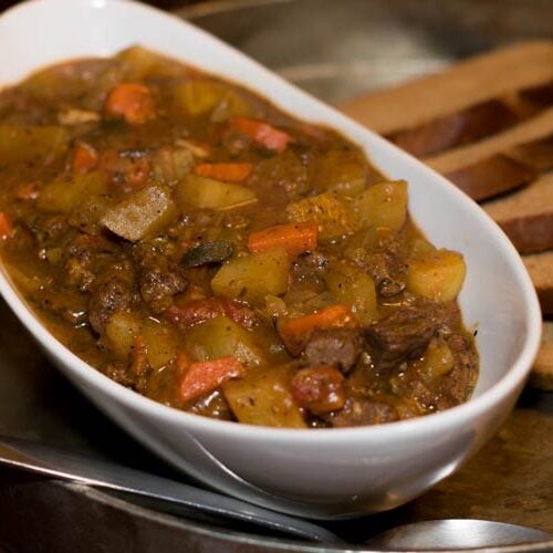 Buffalo Stew with Poblano Peppers