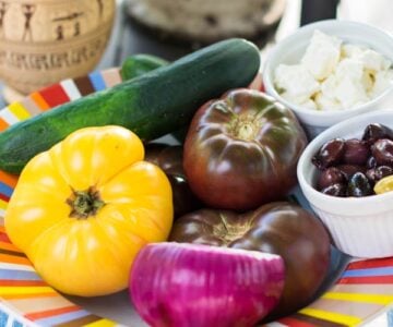 Greek Farmers Salad with Heirloom Tomatoes