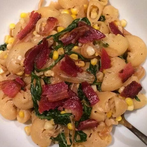 Creamy Corn and Bacon Pasta