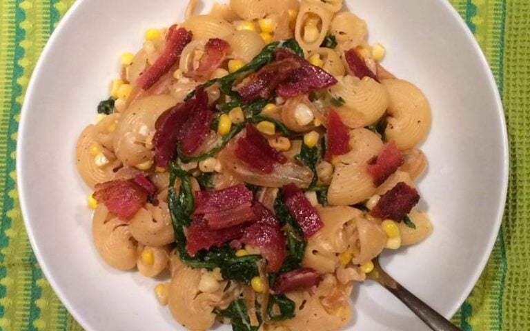 Creamy Corn and Bacon Pasta