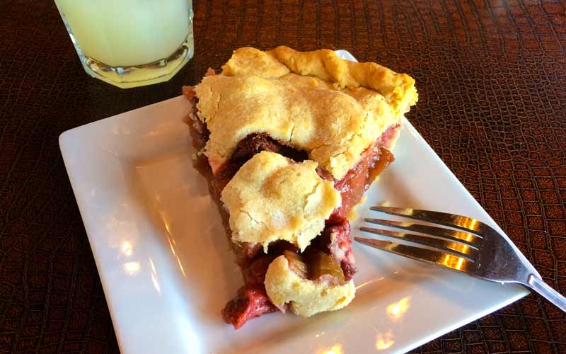 Strawberry Rhubarb Pie at Rustic Inn Cafe