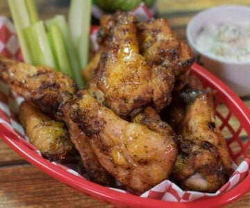 Hickory Smoked Chicken Wings Recipe Closeup