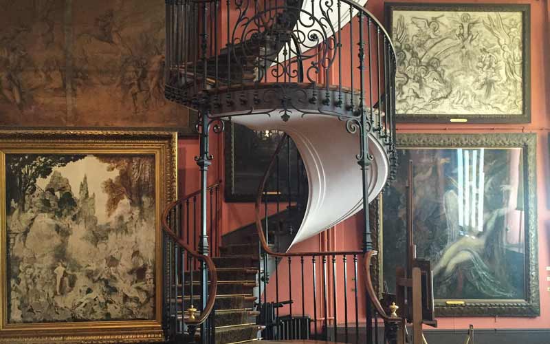 The staircase at the Gustave Moreau museum