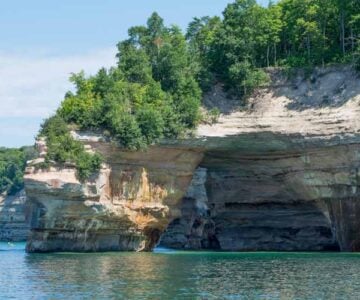Sandstone arch at Pictured Rocks National Lakeshore