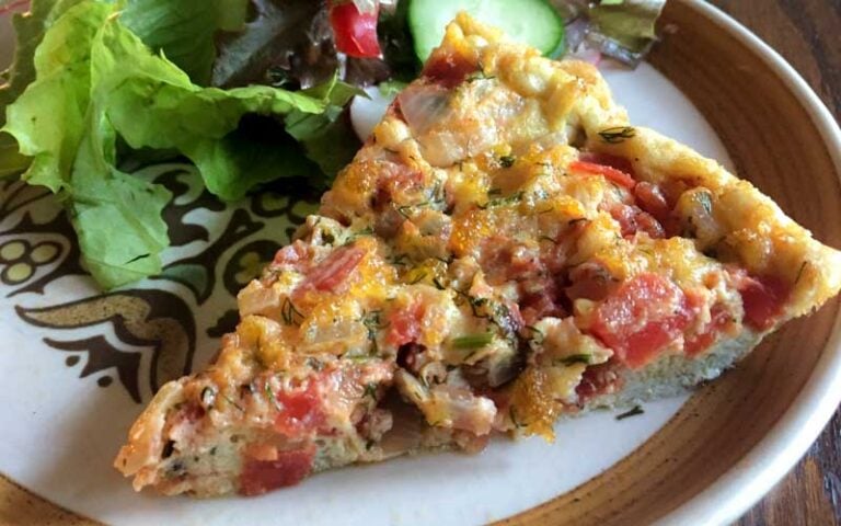 Tomato, Basil, & Chicken Frittata