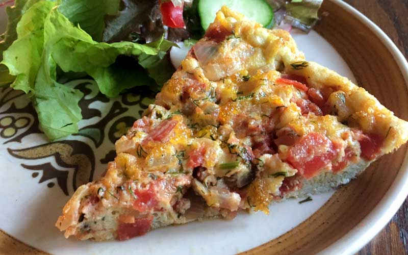 Tomato, Basil, & Chicken Frittata