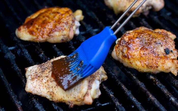 Painting on the BBQ sauce