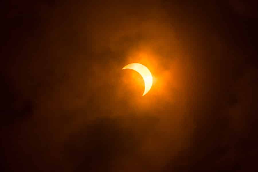 Partially Cloudy Eclipse