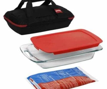 Pyrex Portables 4 Piece Glass Bakeware And Food Storage Set 0