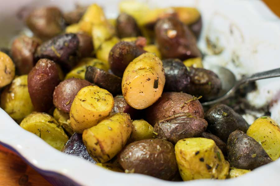 Roasted Fingerling Potatoes with Rosemary and Garlic Umami
