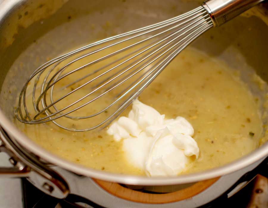 Mixing In Sour Cream
