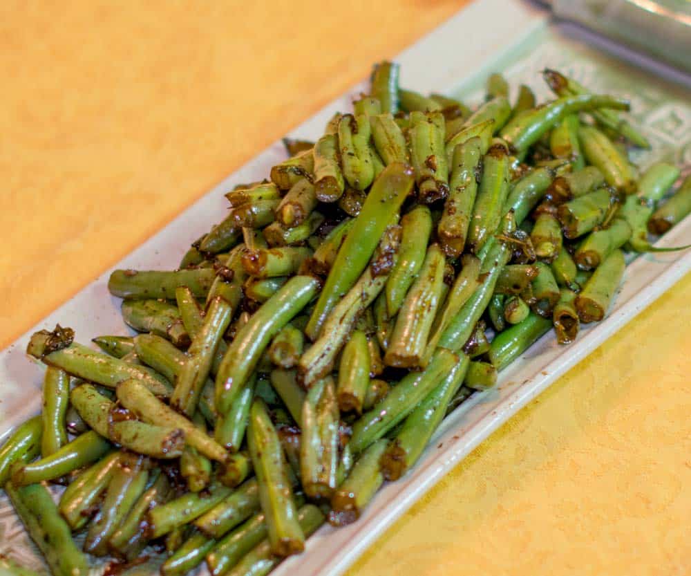 Sauteed Gree Beans Balsmic Vinegar