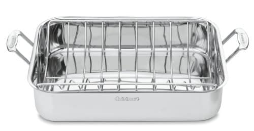 Cuisinart Chefs Classic Stainless 16 Inch Rectangular Roaster With Rack 0 Cuisinart Chefs Classic Stainless 16 Inch Rectangular Roaster With Rack 0