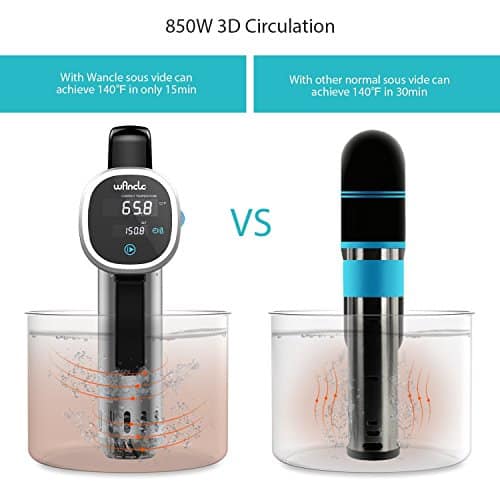 Sous Vide Cooker Wancle Thermal Immersion Circulator With Recipe E Cookbook Accurate Temperature Digital Timer Ultra Quiet 850 Watts 120V Stainless SteelBlack 0 0 Sous Vide Cooker Wancle Thermal Immersion Circulator With Recipe E Cookbook Accurate Temperature Digital Timer Ultra Quiet 850 Watts 120V Stainless SteelBlack 0 0