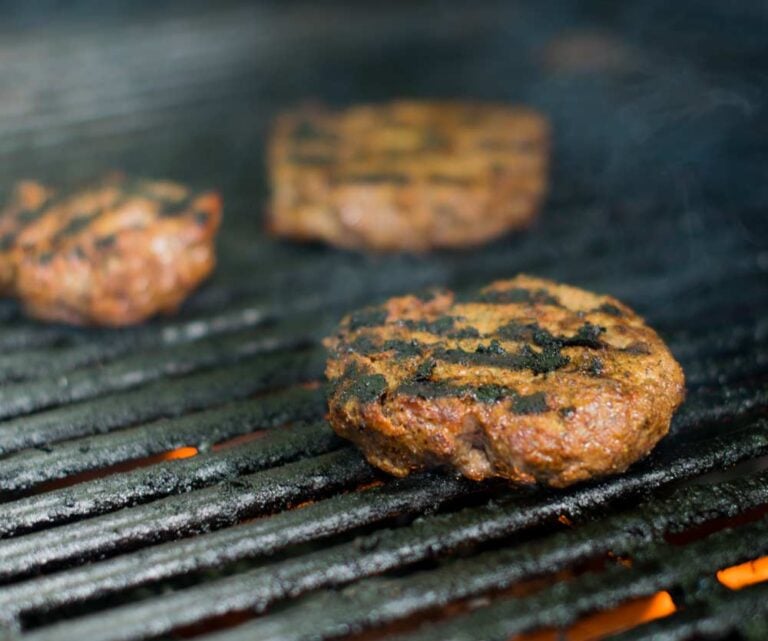 BBQ Burgers On Grill 2021