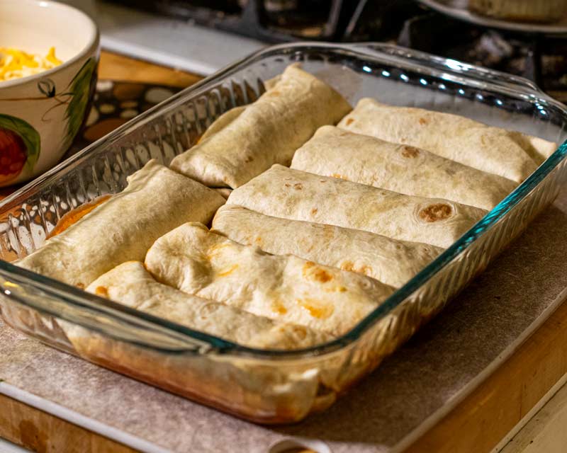 Enchiladas In Baking Dish