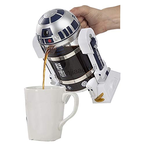 NBCDY Hand Coffee Machine Creative Robot R2D2 Mini Stainless Steel Filter Coffee Maker Home Insulation Pressure Pot 0 1 NBCDY Hand Coffee Machine Creative Robot R2D2 Mini Stainless Steel Filter Coffee Maker Home Insulation Pressure Pot 0 1