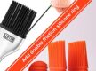 Rwm Basting Brush Grilling BBQ Baking Pastry And Oil Stainless Steel Brushes With Back Up Silicone Brush HeadsOrange For Kitchen Cooking Marinating Dishwasher 0 1