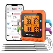 ThermoPro TP930 650FT Wireless Meat Thermometer Bluetooth Meat Thermometer With 4 Color Coded Meat Probes Grill Thermometer With Timer Commercial Cooking Tools Utensils Meat Thermometer Wireless 0