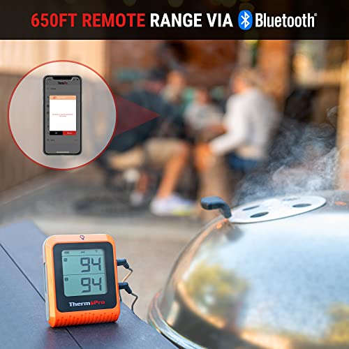 ThermoPro Wireless Meat Thermometer Of 500FT Bluetooth For Smoker Oven Grill Thermometer With Dual Probes Smart Rechargeable BBQ Thermometer For Cooking Turkey Fish Beef 0 0 ThermoPro Wireless Meat Thermometer Of 500FT Bluetooth For Smoker Oven Grill Thermometer With Dual Probes Smart Rechargeable BBQ Thermometer For Cooking Turkey Fish Beef 0 0