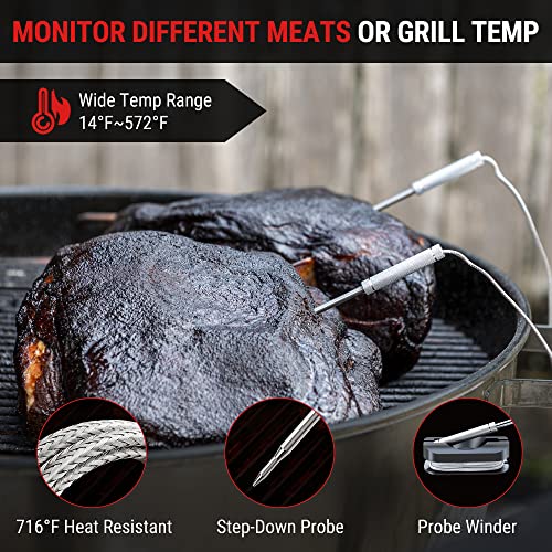 ThermoPro Wireless Meat Thermometer Of 500FT Bluetooth For Smoker Oven Grill Thermometer With Dual Probes Smart Rechargeable BBQ Thermometer For Cooking Turkey Fish Beef 0 1 ThermoPro Wireless Meat Thermometer Of 500FT Bluetooth For Smoker Oven Grill Thermometer With Dual Probes Smart Rechargeable BBQ Thermometer For Cooking Turkey Fish Beef 0 1