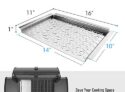 Unicook Grill Topper Vegetable Grill Basket Warp Free Stainless Steel Grill Pan For Grilling Veggie Seafood Meat And Kabob Heavy Duty BBQ Tray Accessories Rectangular 16x11 Inch 0 2