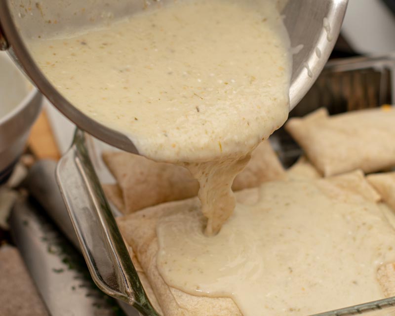 Add Sauce To Enchiladas