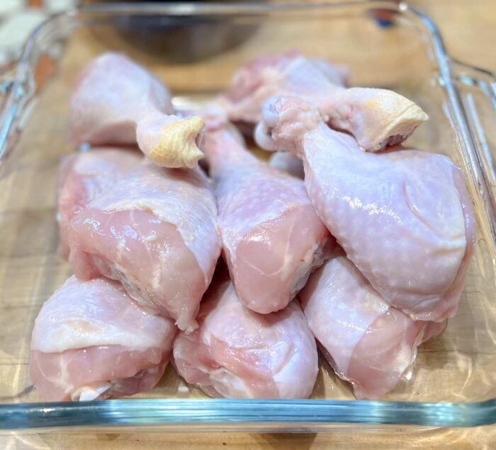 Chicken Legs being prepped for the smoker