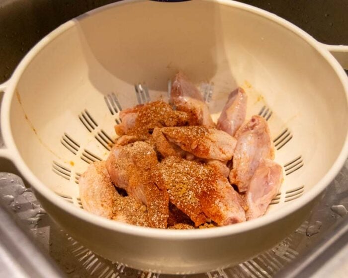Chicken Wings In Colander Instructions