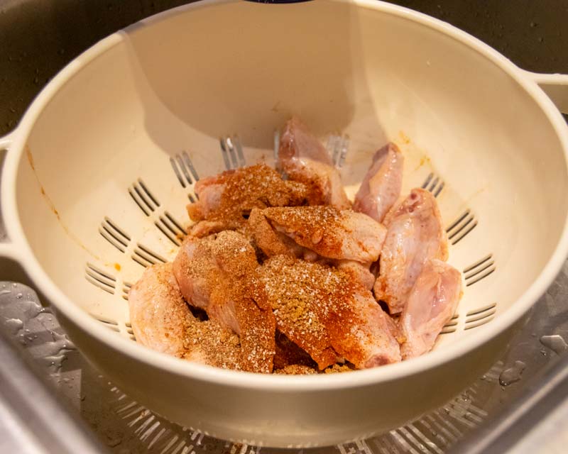 Chicken Wings In Colander Instructions