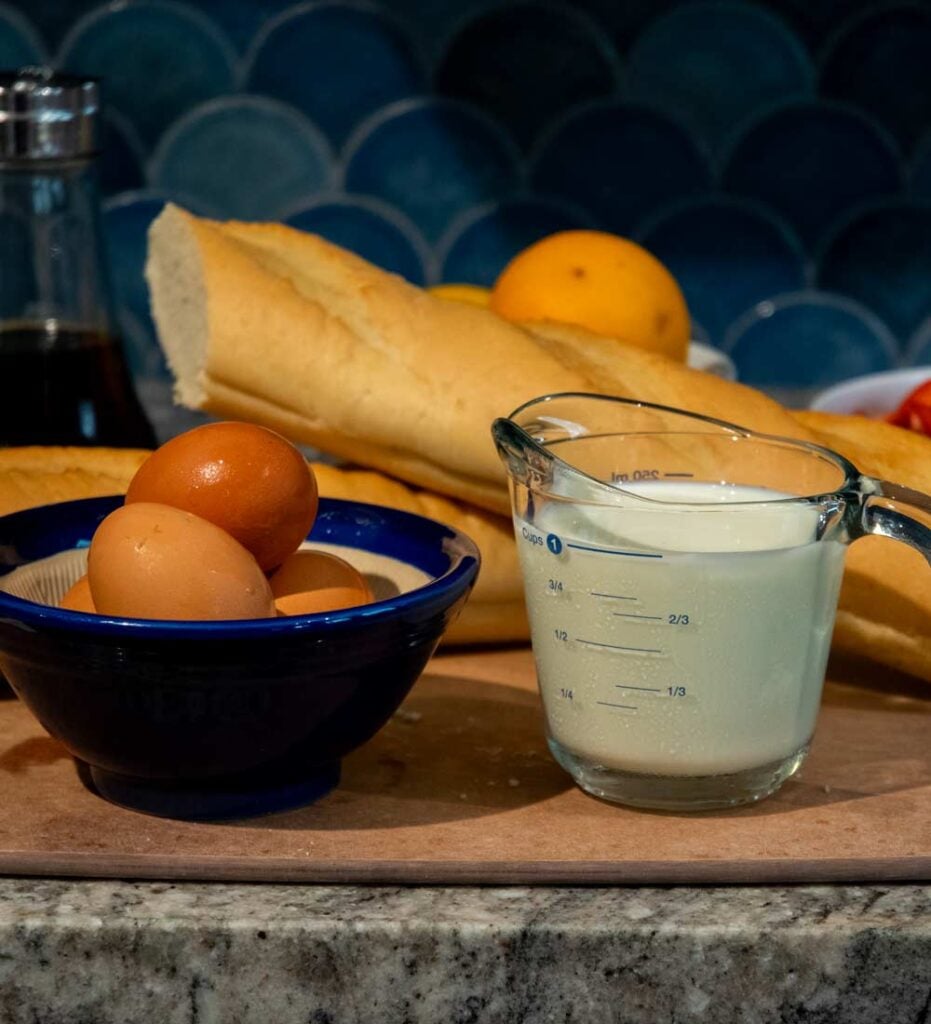 Milk And Eggs For Custard