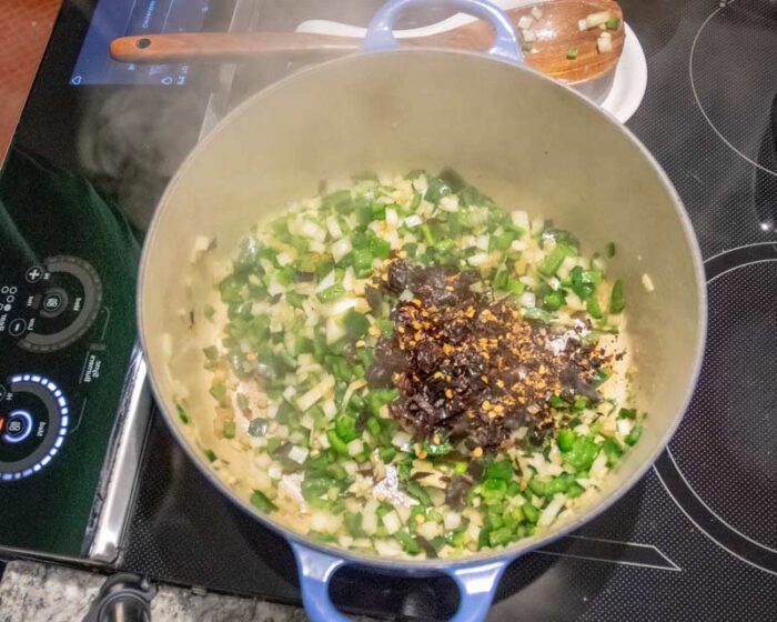 Sauteeing Chilies