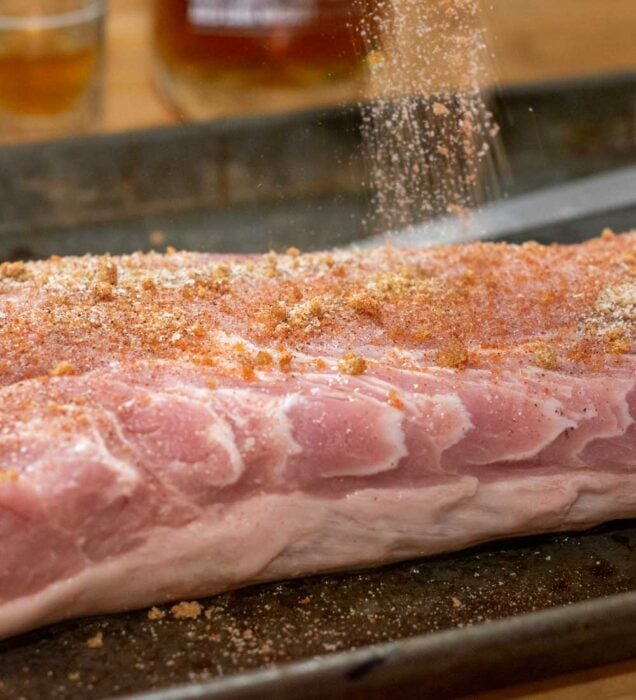 Seasoning a pork Loin with a dry rub