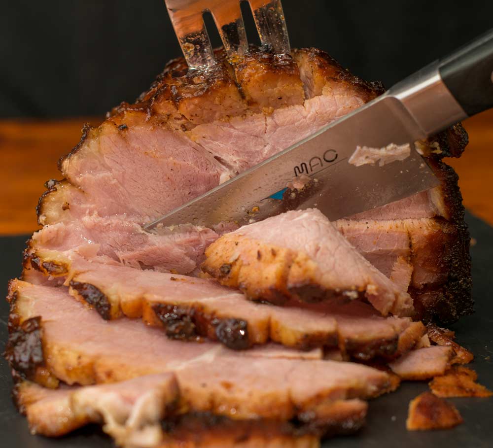 Slicing Grilled Ham