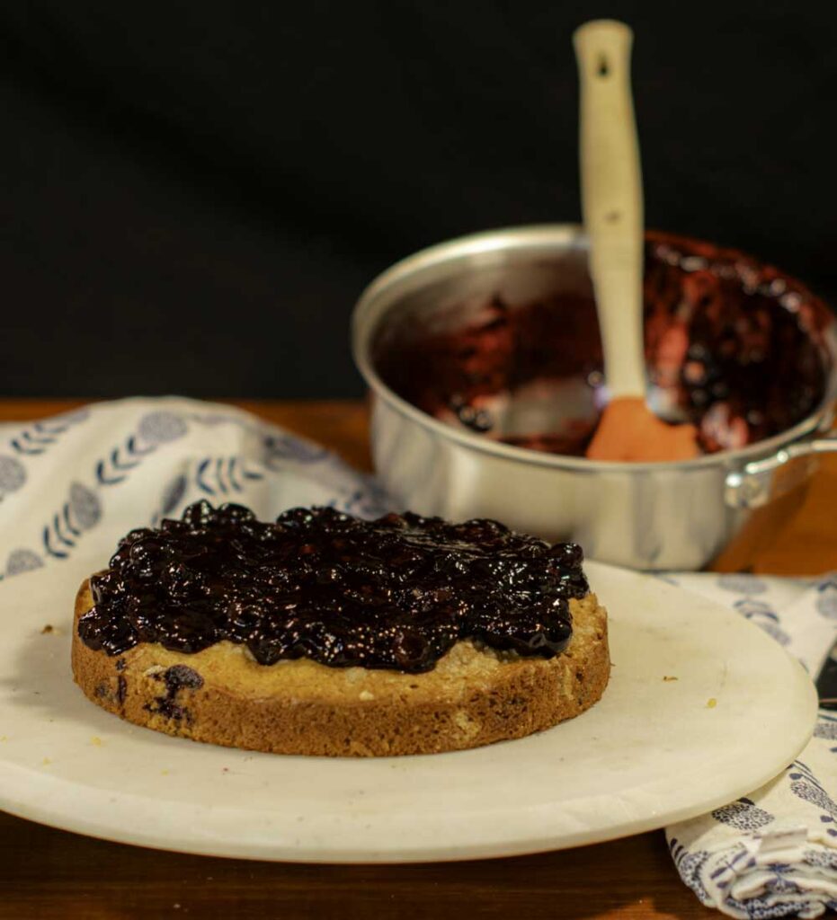 Spreading Blueberry Filling