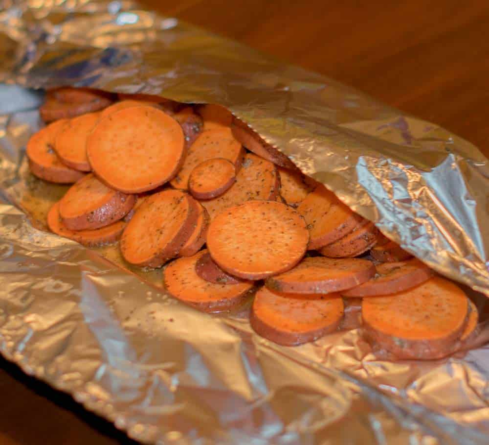 Sweet Potatoes In Foil Packet